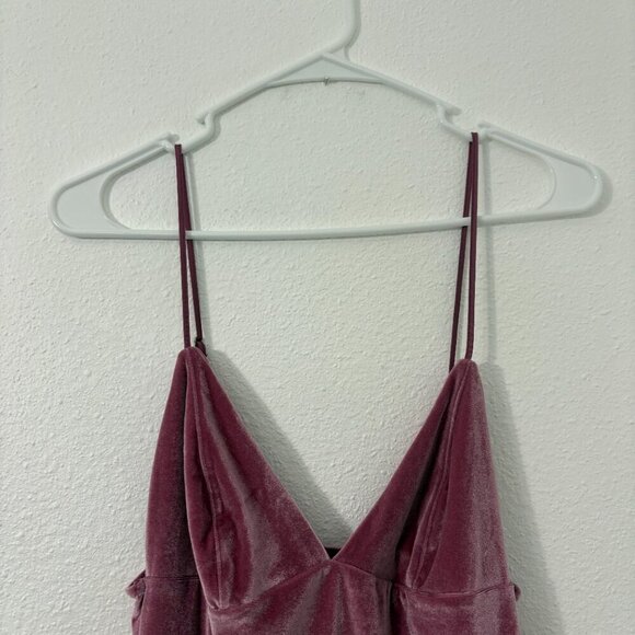 Victoria's Secret Slip V-Neck Velvet Dress Pink Size M Adjustable Straps - Picture 5 of 7